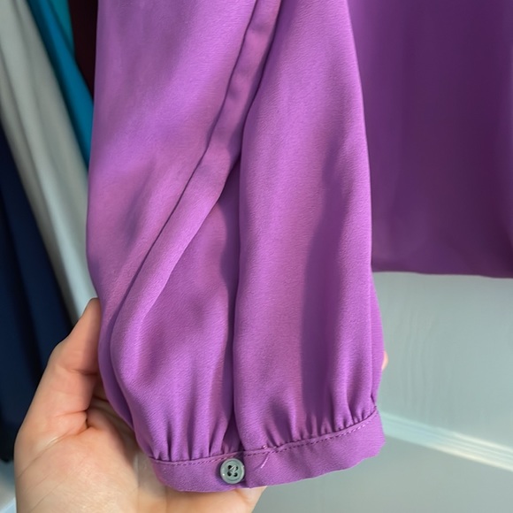 Purple Banana Republic Open Front Blouse - Picture 5 of 6